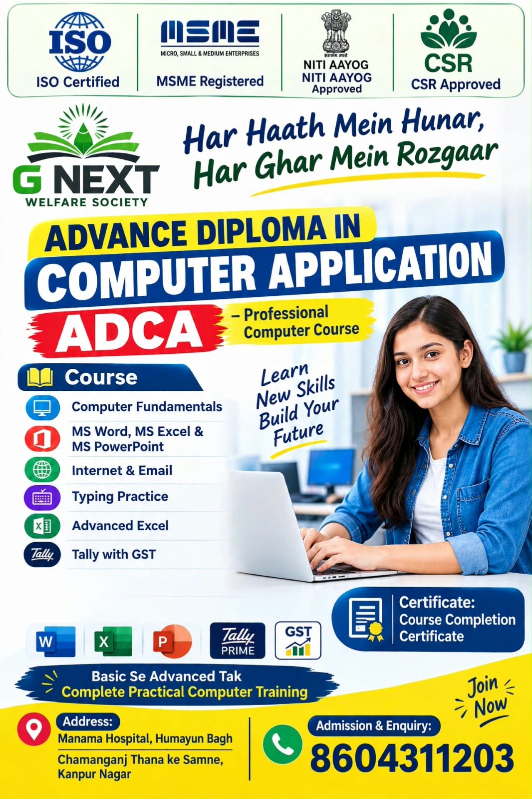 Advance Diploma In Computer Application ( ADCA)